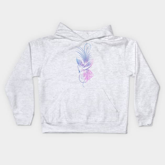 bird fly Kids Hoodie by Verisman